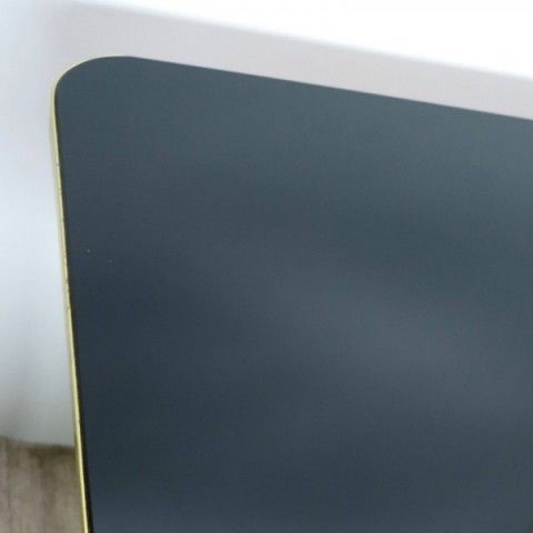Glass Table With Black Glass Top 1950   1955. photo vintage