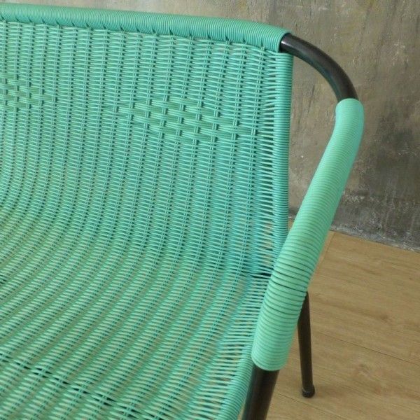 Green Seating Group Made Of Tubular Steel And Plastic  1960   1970 photo vinterior