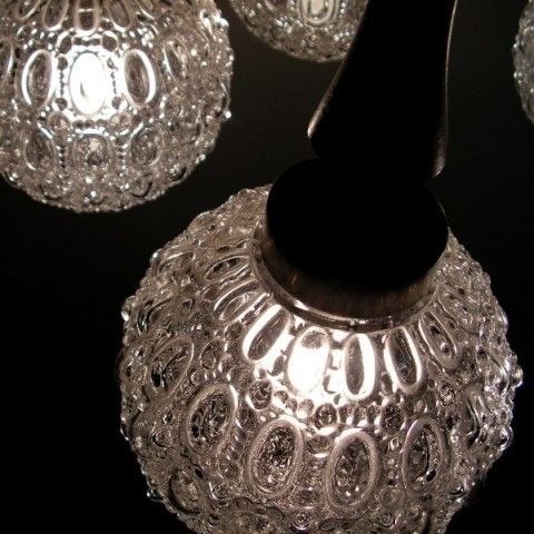 304.0 Vintage. Ceiling Lamp With Five Glass Globes. 1960   1965. photo