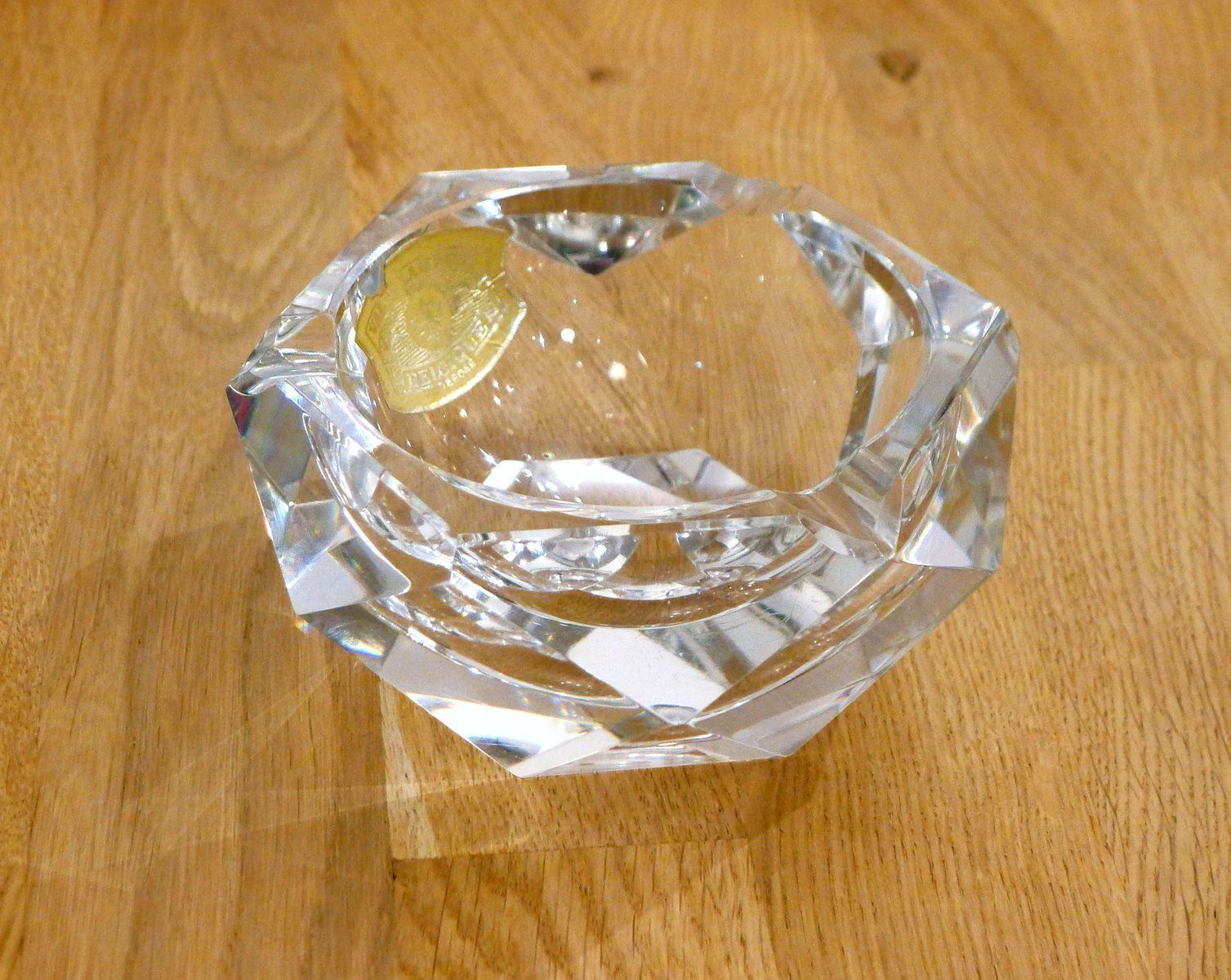 Faceted Crystal Ashtray From Val St Lambert, 1960s photo furniture