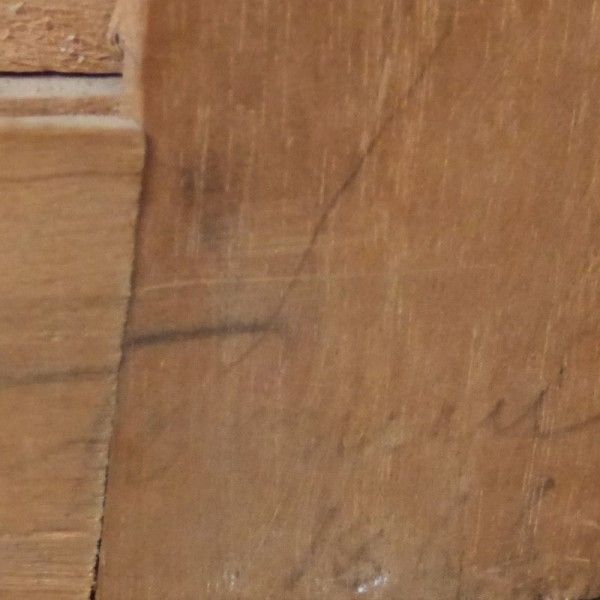 Biedermeier Oil Painting On Wood From 1846 photo Art