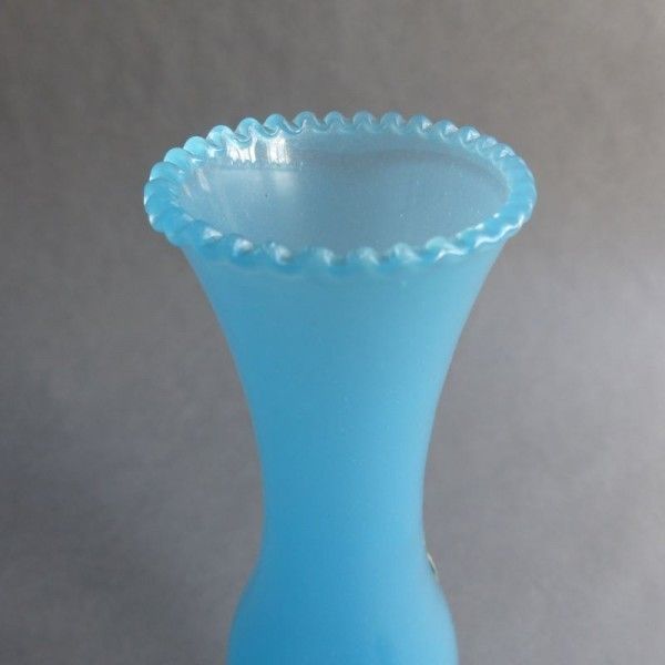 Vintage Glass Vase With A Wavy Rim. Venice Italy 1950   1960 photo for sale