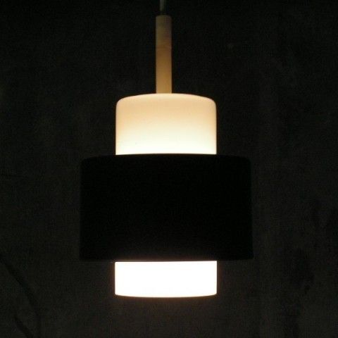 Ceiling Glass Lamp With Metal Ring From Stafflampen. 1960   1965. photo 112.0