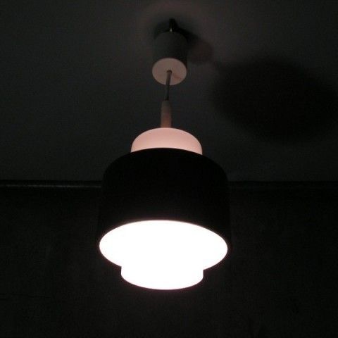 Ceiling Glass Lamp With Metal Ring From Stafflampen. 1960   1965. photo buy