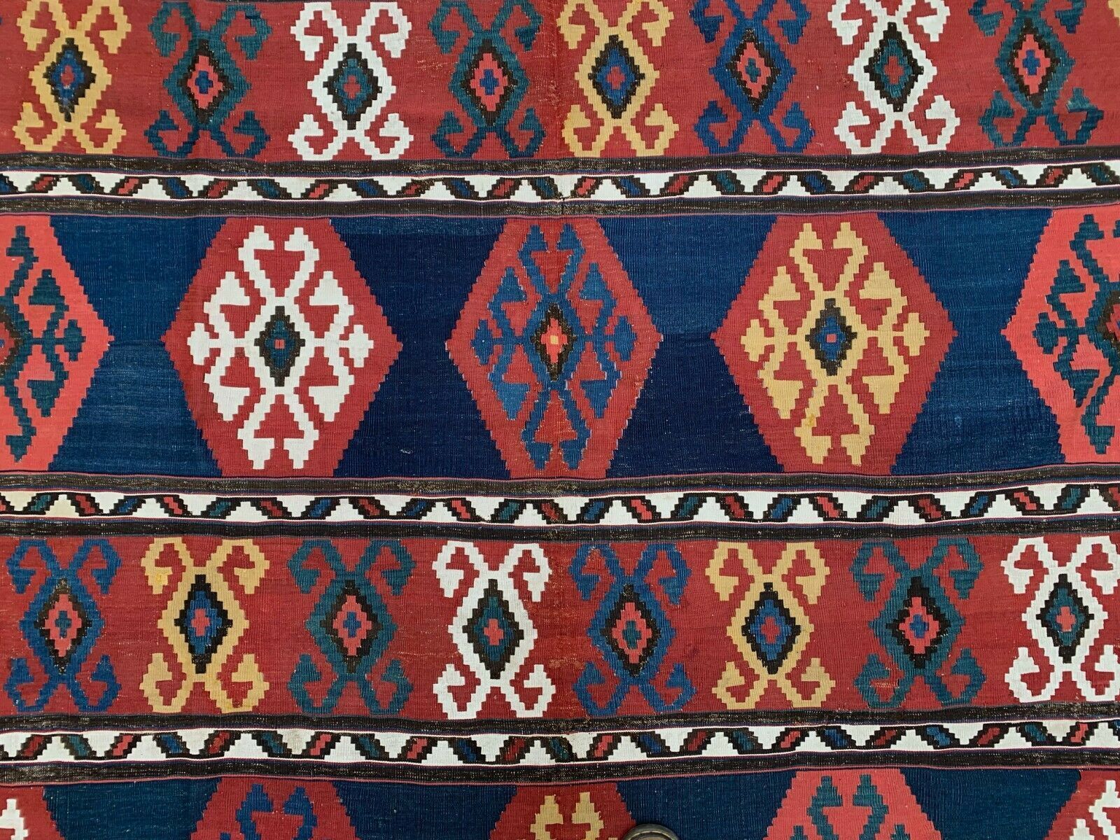 photo furniture Antique Caucasian Kilim, 260x190 Cm, Large Shirvan Kazak Kelim