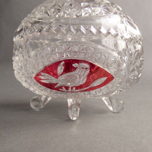 Vintage geperst glas snoepschaal. 1960 – 1970 photo furniture