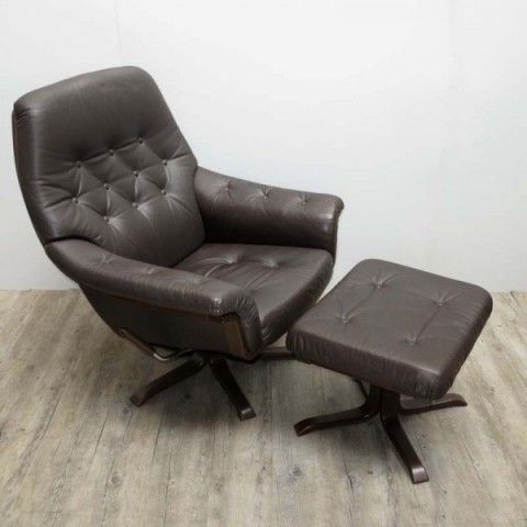 Vintage Armchair With Ottoman. photo furniture