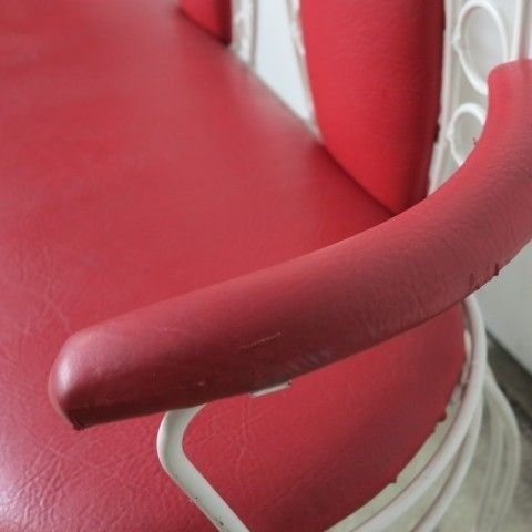 Vintage Bench With Two Metal Chairs. photo buy