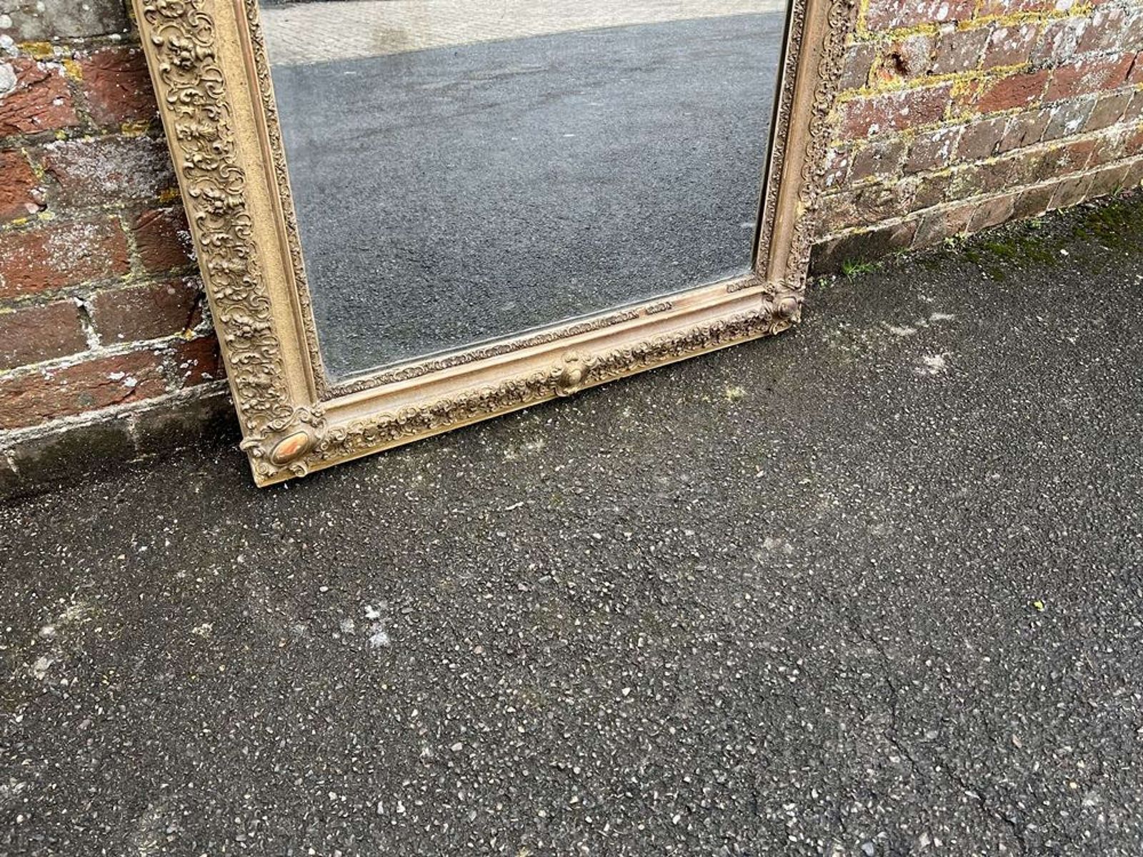 A Superb Large Antique French 19th Century Original Gilt Framed Mirror photo 1250.0