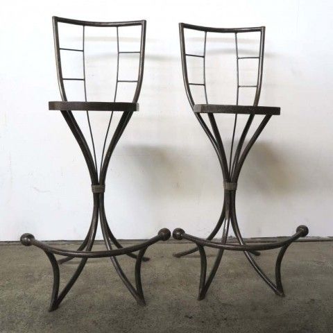 Two Metal Chairs In Industrial Style 1950   1959 photo for sale