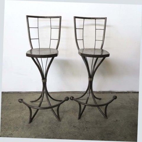 photo vinterior Two Metal Chairs In Industrial Style 1950   1959