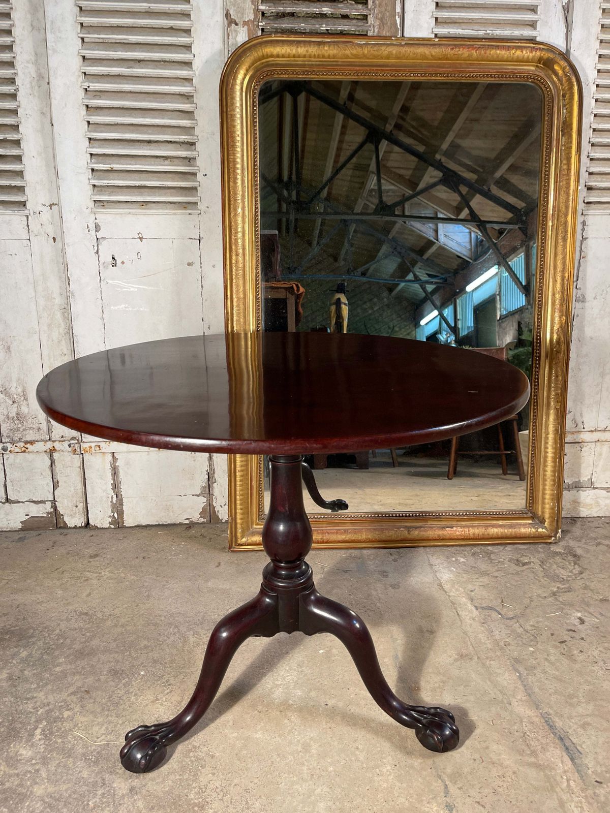 Stunning Irish Plum Pudding Antique Georgian Mahogany Tilt Top Bird Cage Wine Table Circa 1760 photo vinterior
