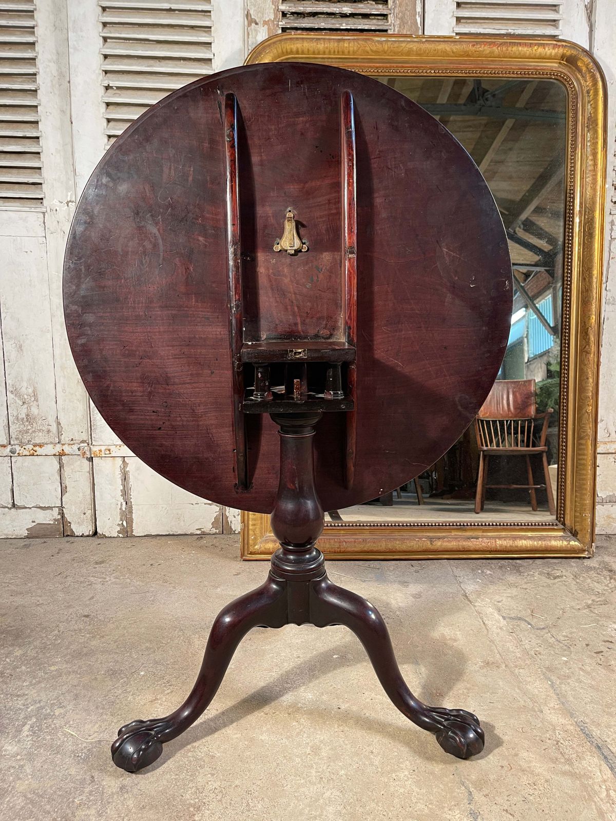 Stunning Irish Plum Pudding Antique Georgian Mahogany Tilt Top Bird Cage Wine Table Circa 1760 photo buy