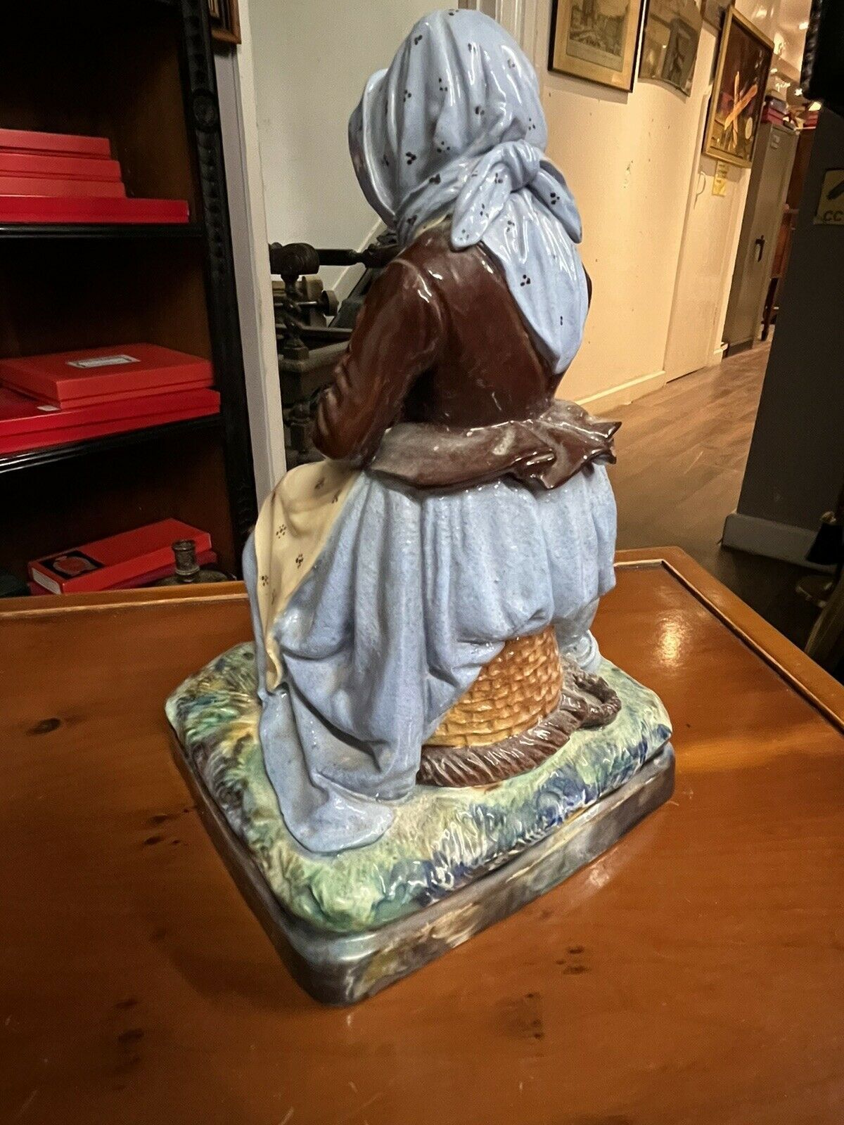 Majolica Fisherman And His Wife, Very Good Quality. Large In Size. photo buy