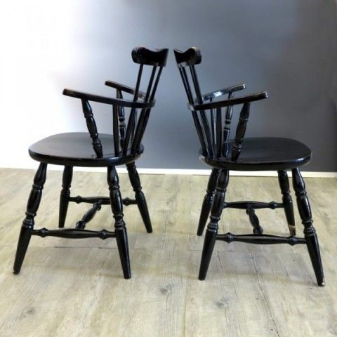 photo furniture Lot Of Four Wood Armchairs By "Nesto Sweden" 1960   1965