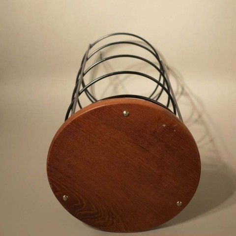 Design Umbrella Stand Made Of Metal And Teak. 1950   1960 photo buy