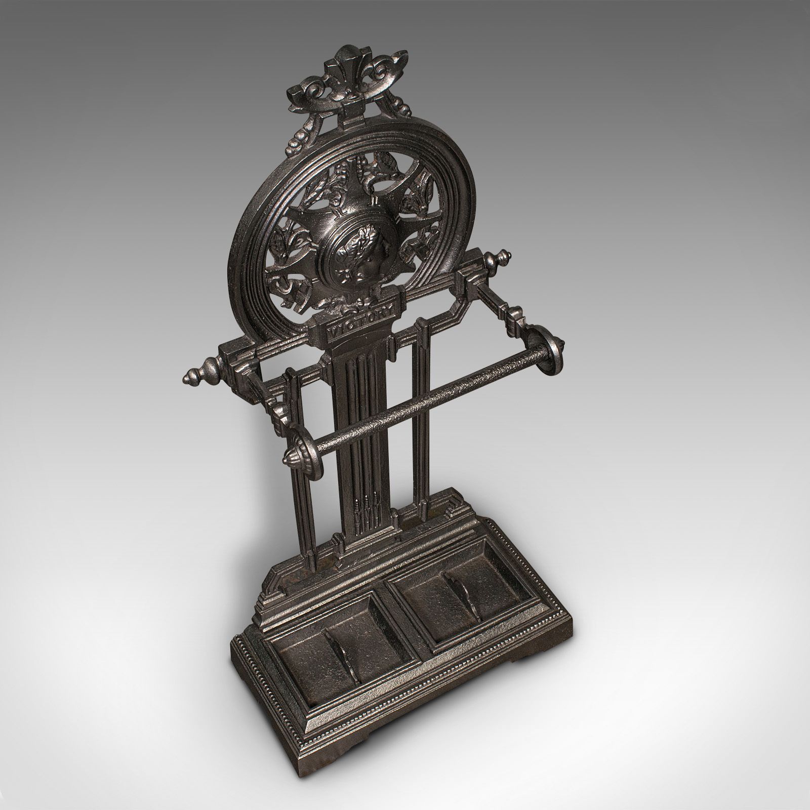 Antique Ornate Stick Stand, English, Cast Iron, Hallway Umbrella Rack photo furniture