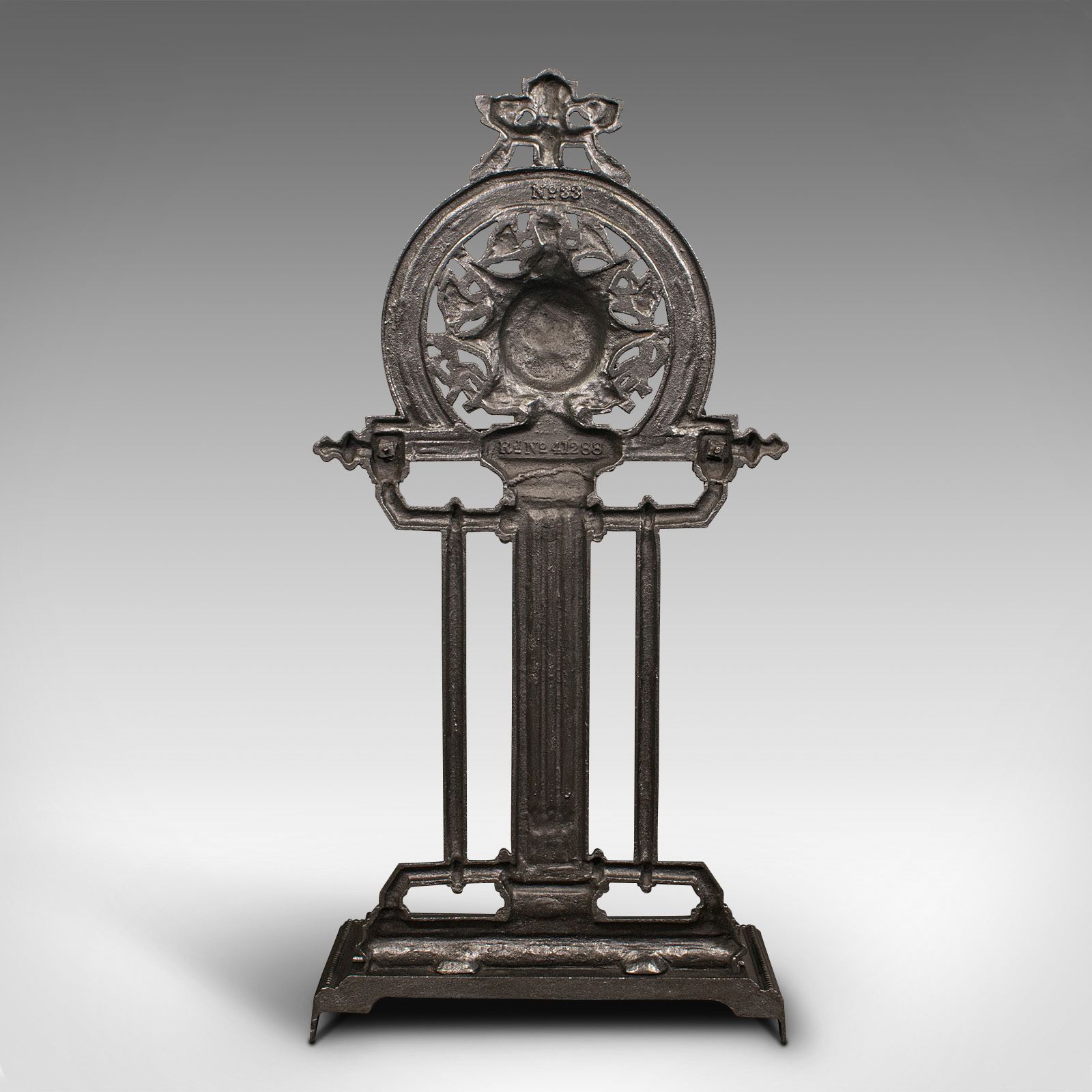 Antique Ornate Stick Stand, English, Cast Iron, Hallway Umbrella Rack photo for sale