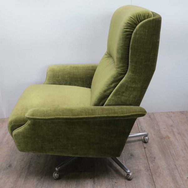Vintage German Green Swivel Relax Lounge Chair. 1970   1975 photo buy
