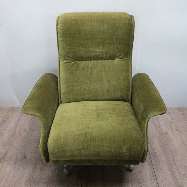 photo buy Vintage German Green Swivel Relax Lounge Chair. 1970   1975