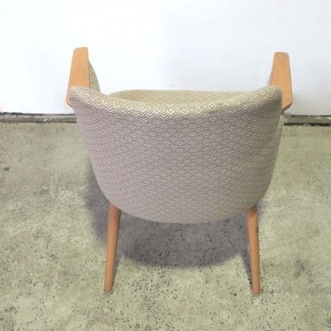 Vintage Cocktail Chair With Wood Armrests. 1950   1959 photo vinterior