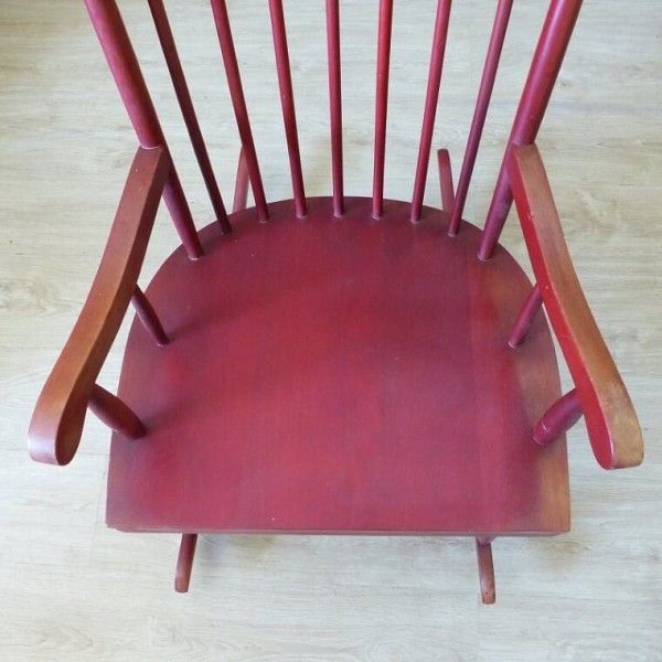 388.0 Vintage Wooden Rocking Chair. 1970   1979 photo