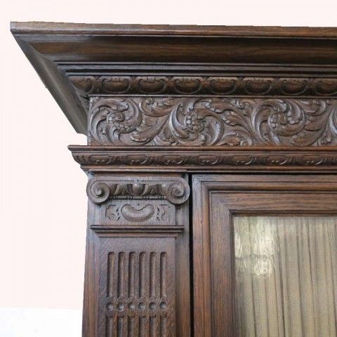 Wilhelminian Carved Bookcase, 1800s photo for sale