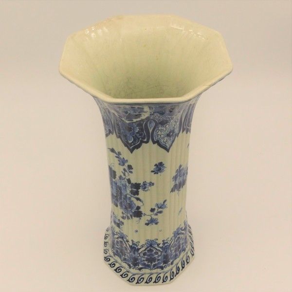 Antique Hand Painted Ceramic Vase From Delft Holland. photo furniture