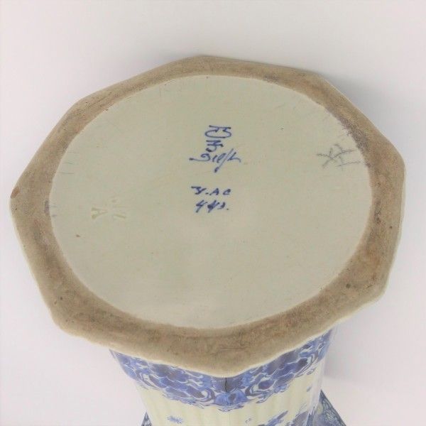 Antique Hand Painted Ceramic Vase From Delft Holland. photo Home Decor