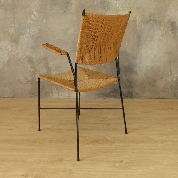 Vintage Rattanchair. Drahtwerke Erlau. 1950   1959 photo furniture