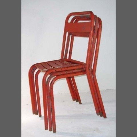 photo vintage Vintage. Three Garden Chairs. 1950