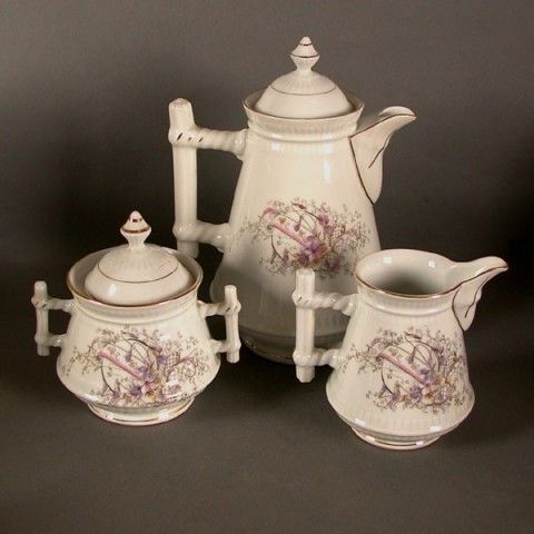 Art Nouveau Porcelain Coffee Service. Kpm Germany. 1900   1910. photo for sale