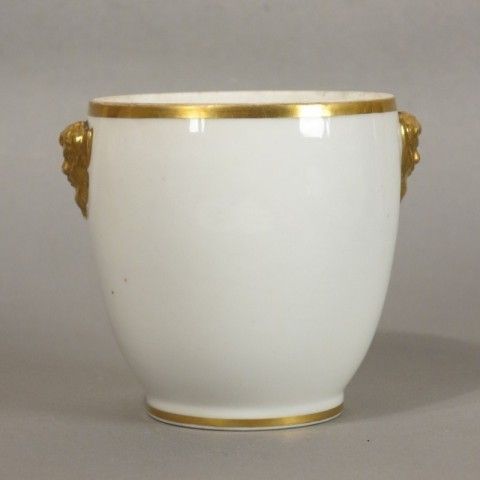 Biedermeier Porcelain Cup With Golden Faun Heads. 1820   1850 photo vinterior