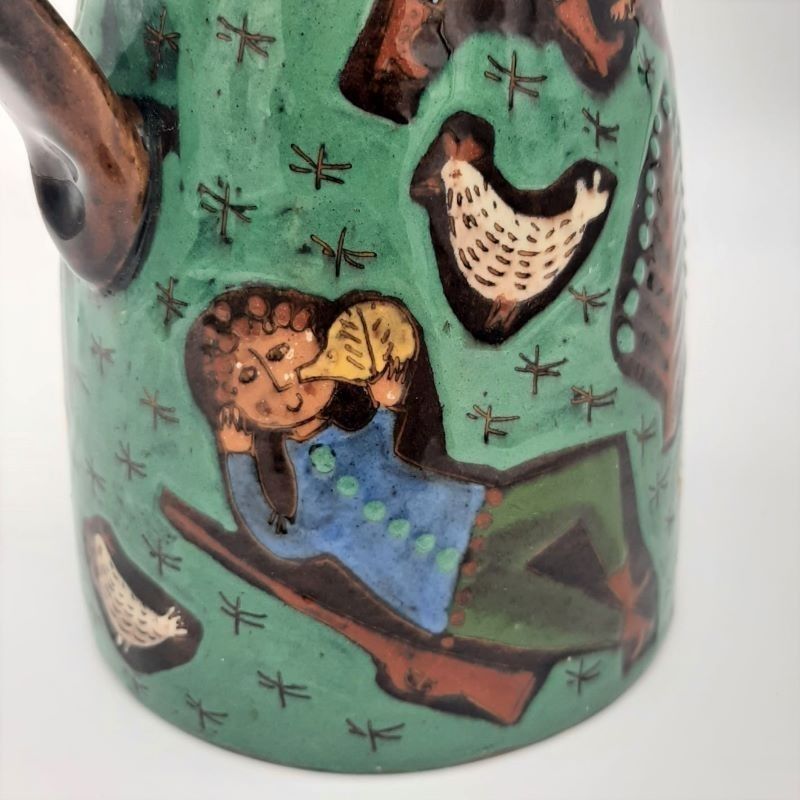 Hand Painted Vase By Thun Ceramics Switzerland. 1940   1950 photo buy