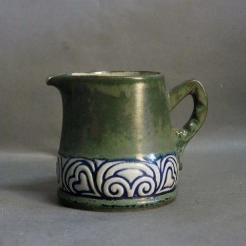 Art Nouveau. Ceramic Milk Jug. Quimper France 1900   1920.