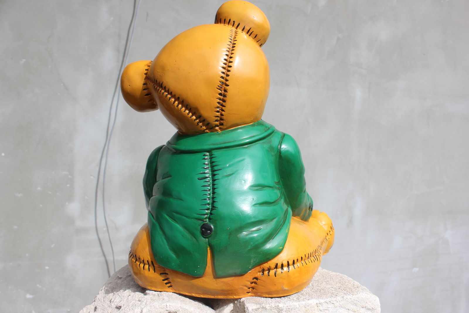 Rare Large Ceramic Teddy Bear Figurine Big Terracotta Animal Statue Photo Studio Prop Christmas Photo Prop photo buy