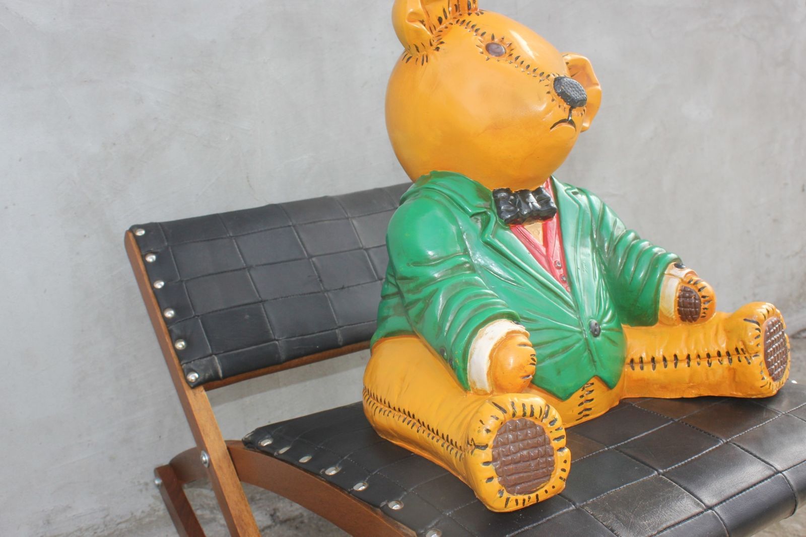 photo for sale Rare Large Ceramic Teddy Bear Figurine Big Terracotta Animal Statue Photo Studio Prop Christmas Photo Prop