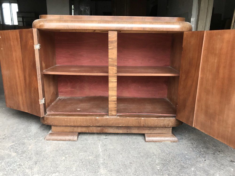 Hungarian Art Deco Wooden Dresser 1940s photo furniture