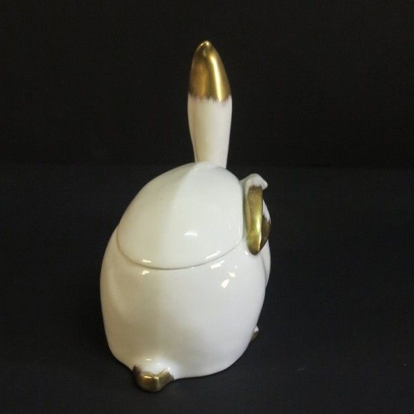 Limoges Porcelain Figurine "La Bonbonniere Lapin". Sandoz 1900   1920. photo buy