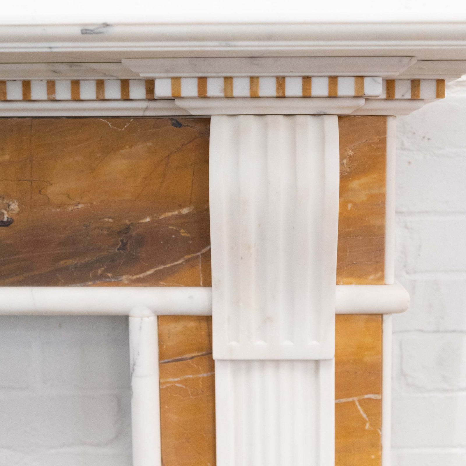 Impressive Georgian Style Statuary & Sienna Marble Chimneypiece photo buy