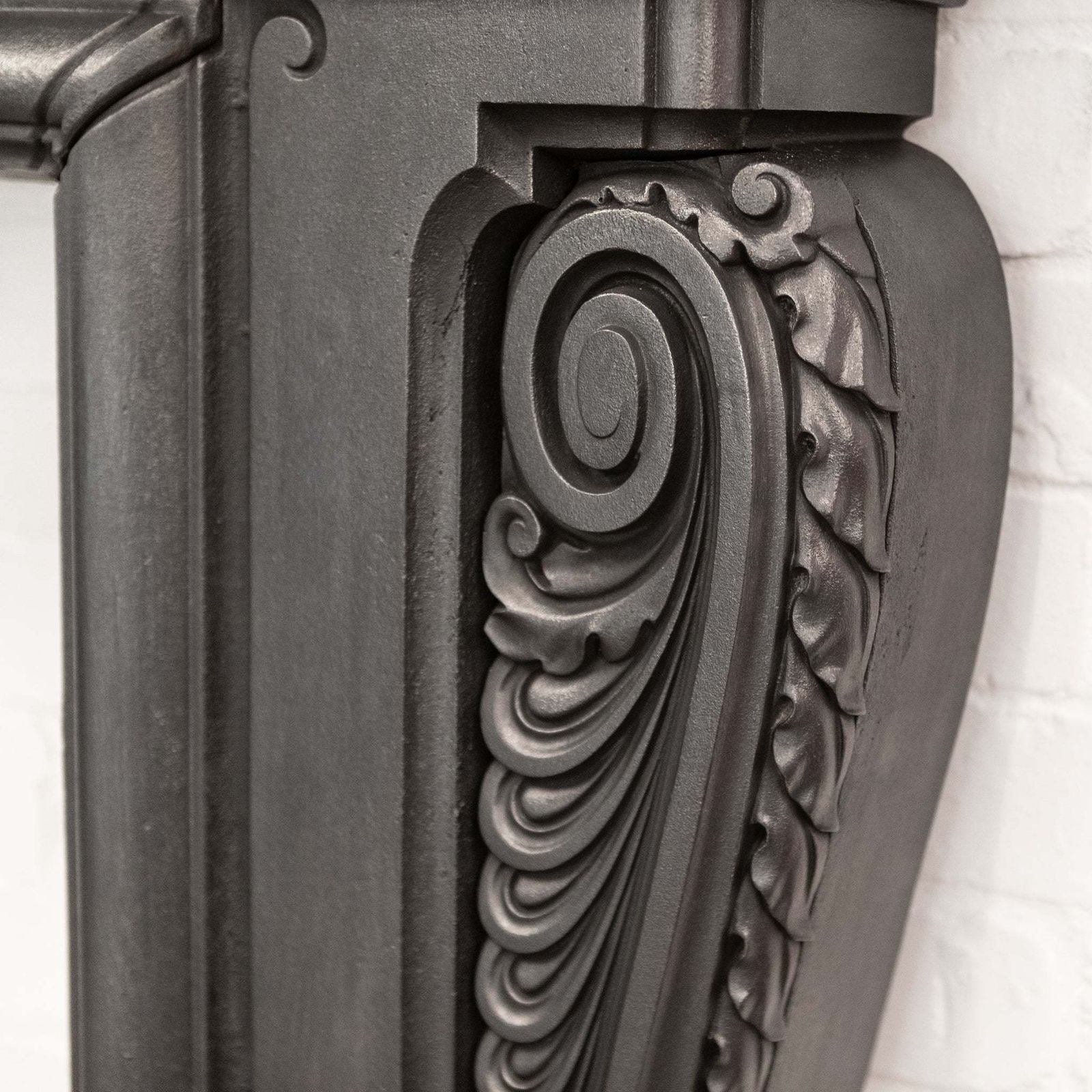 Home Fixtures Antique Victorian Ornate Cast Iron Fireplace Surround photo