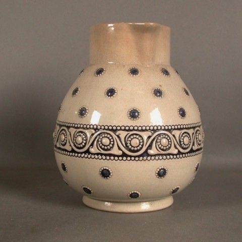 Art Nouveau. Pottery Jug. Grenzhausen Merkelbach. Germany. 1900. photo for sale