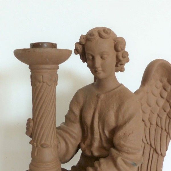 Ceramic Angel Figure From The Karlsruher Majolika By Heinze. 1942 photo furniture