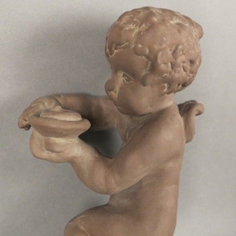 Ceramic Angel For The Wall From The Karlsruher Majolika. 1950   1960