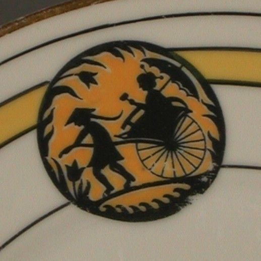 Twelve Porcelain Plates. Limoges. France. Art Nouveau. 1900. photo for sale