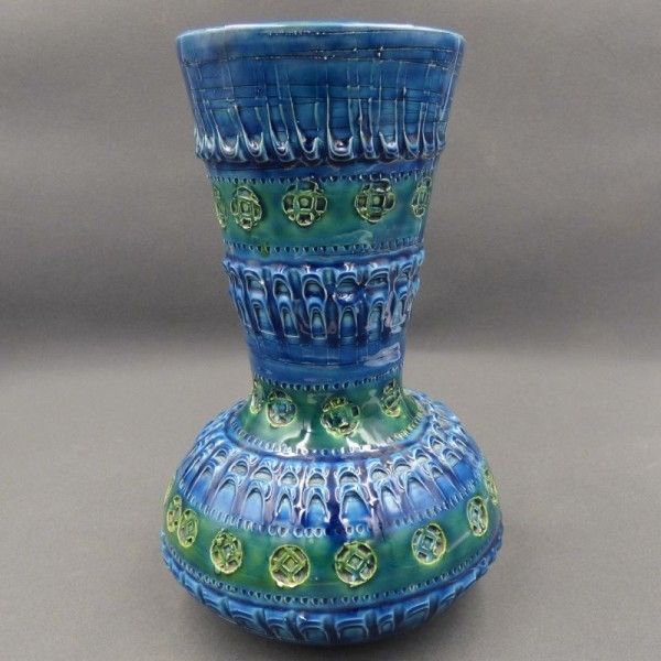 Vase Rimini Blu By Aldo Londi For Bitossi Ceramiche Italy 1950   1960 photo Home Decor