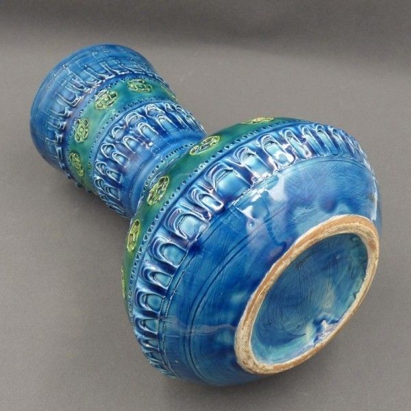 Vase Rimini Blu By Aldo Londi For Bitossi Ceramiche Italy 1950   1960 photo vinterior