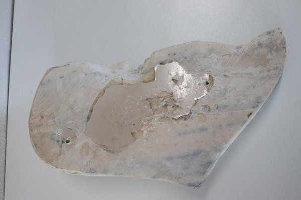 Art Deco Portugese Sculpture In Pink Marble, 1920s photo Art