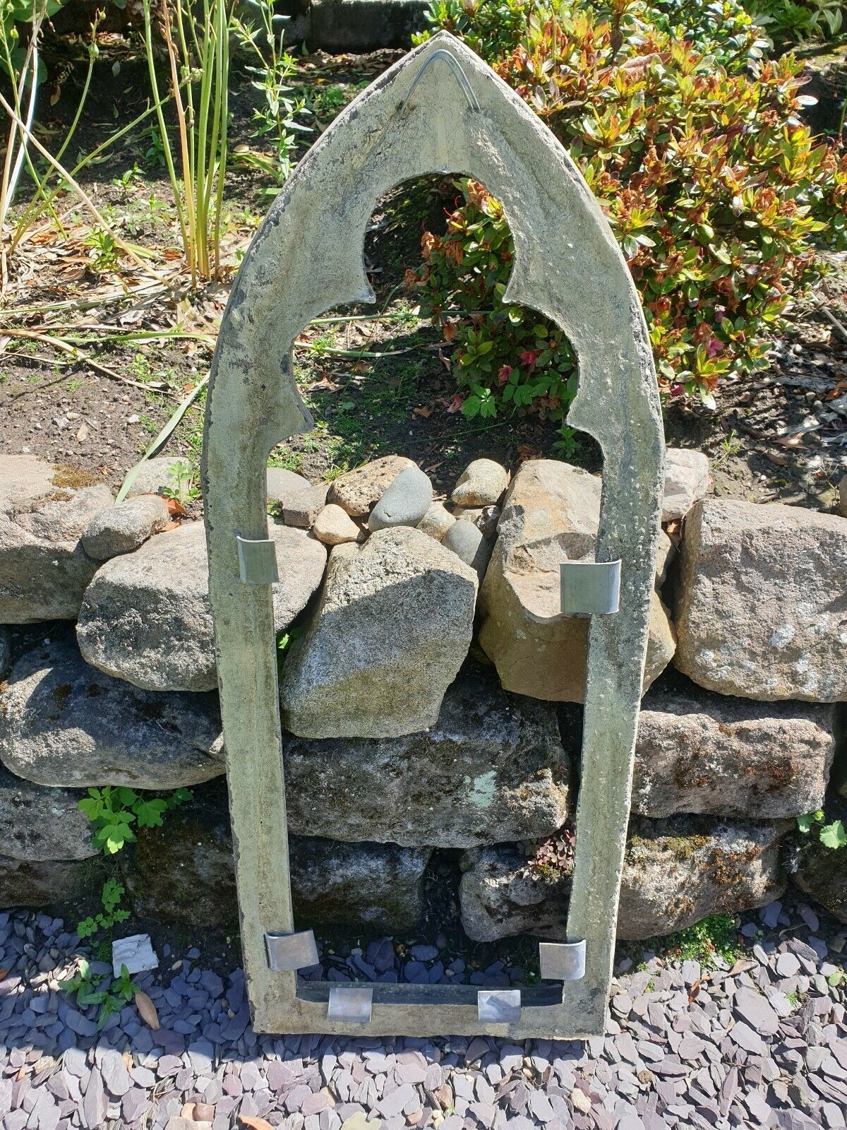 Church Open Arch Vintage Garden Ornemant English Stone 0216. photo Garden Decor