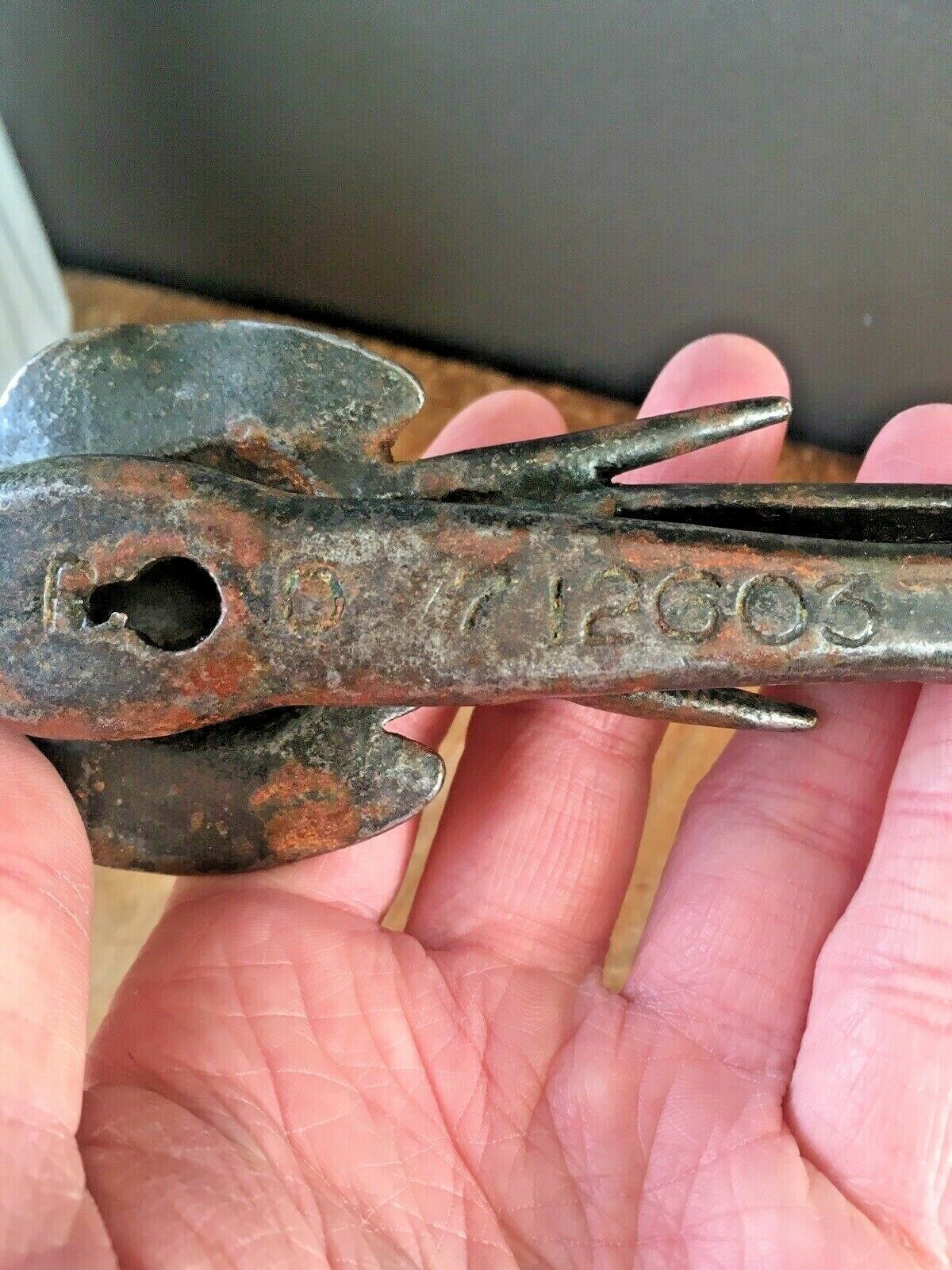 Beautiful Antique Cast Metal African Elephant Mahout Door Knocker / Nut Cracker photo 85.0